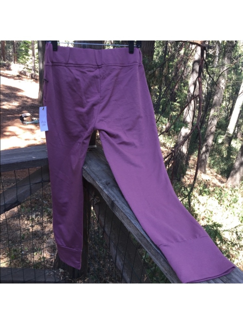 Active USA Purple Lace-Up Waist Track Joggers - Picture 7 of 8
